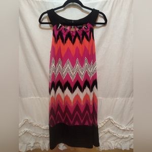 EN FOCUS studio dresses 14 W Sleeves Multi Color Knee Length Button Closure